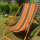 Old orange vintage deckchair