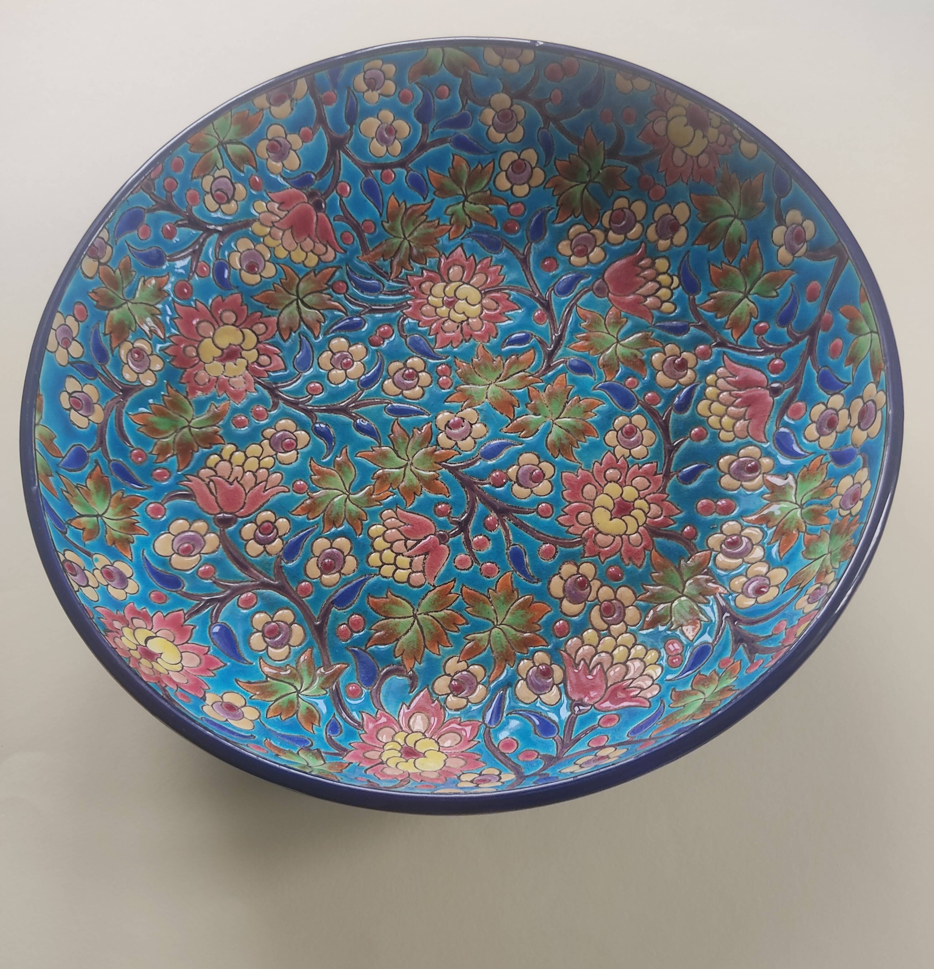 Old Longwy enamel dish
