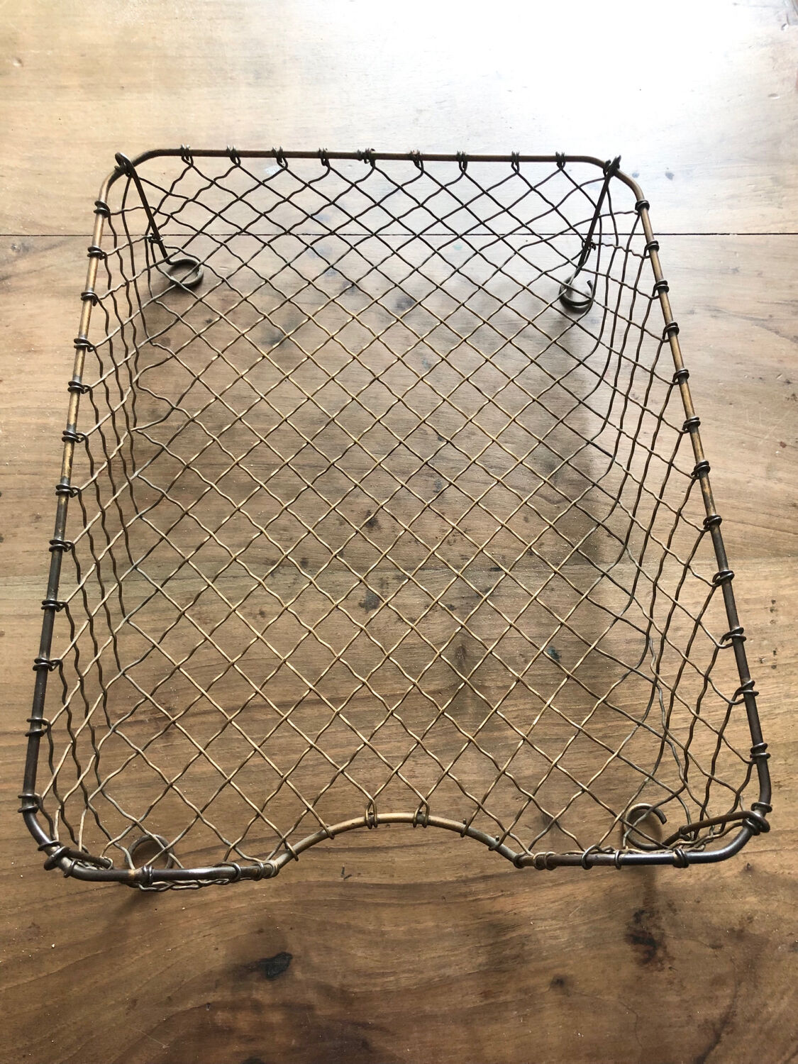 Brass paper storage bench