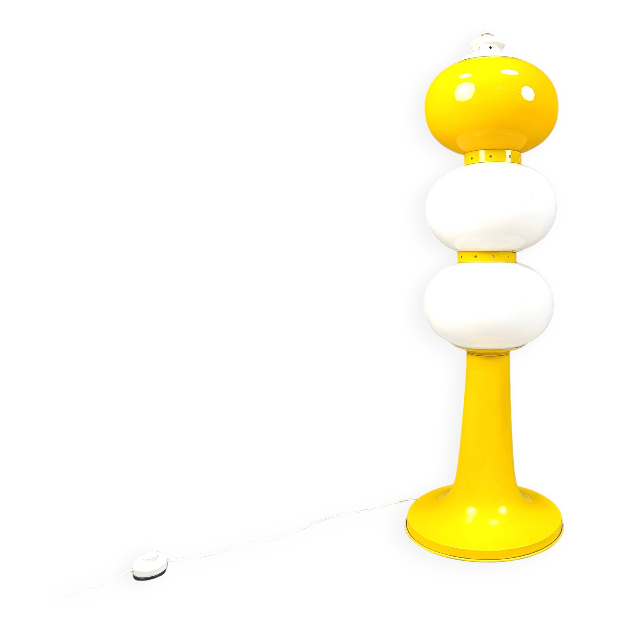 Mid century italian glass floor lamp, 1960s