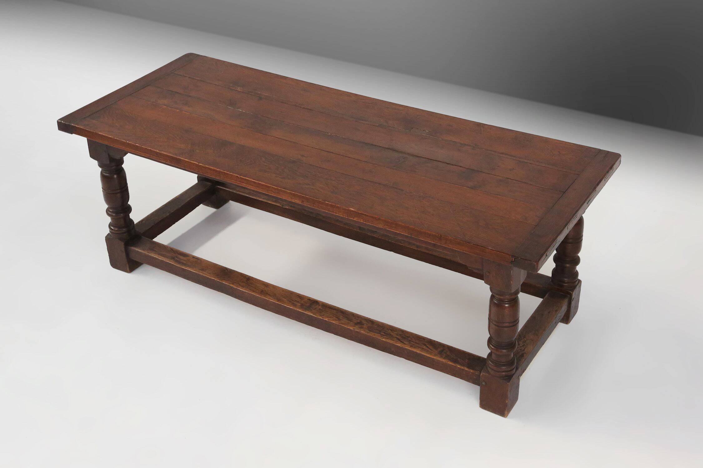 Antique solid Oak Table, France, 1850s