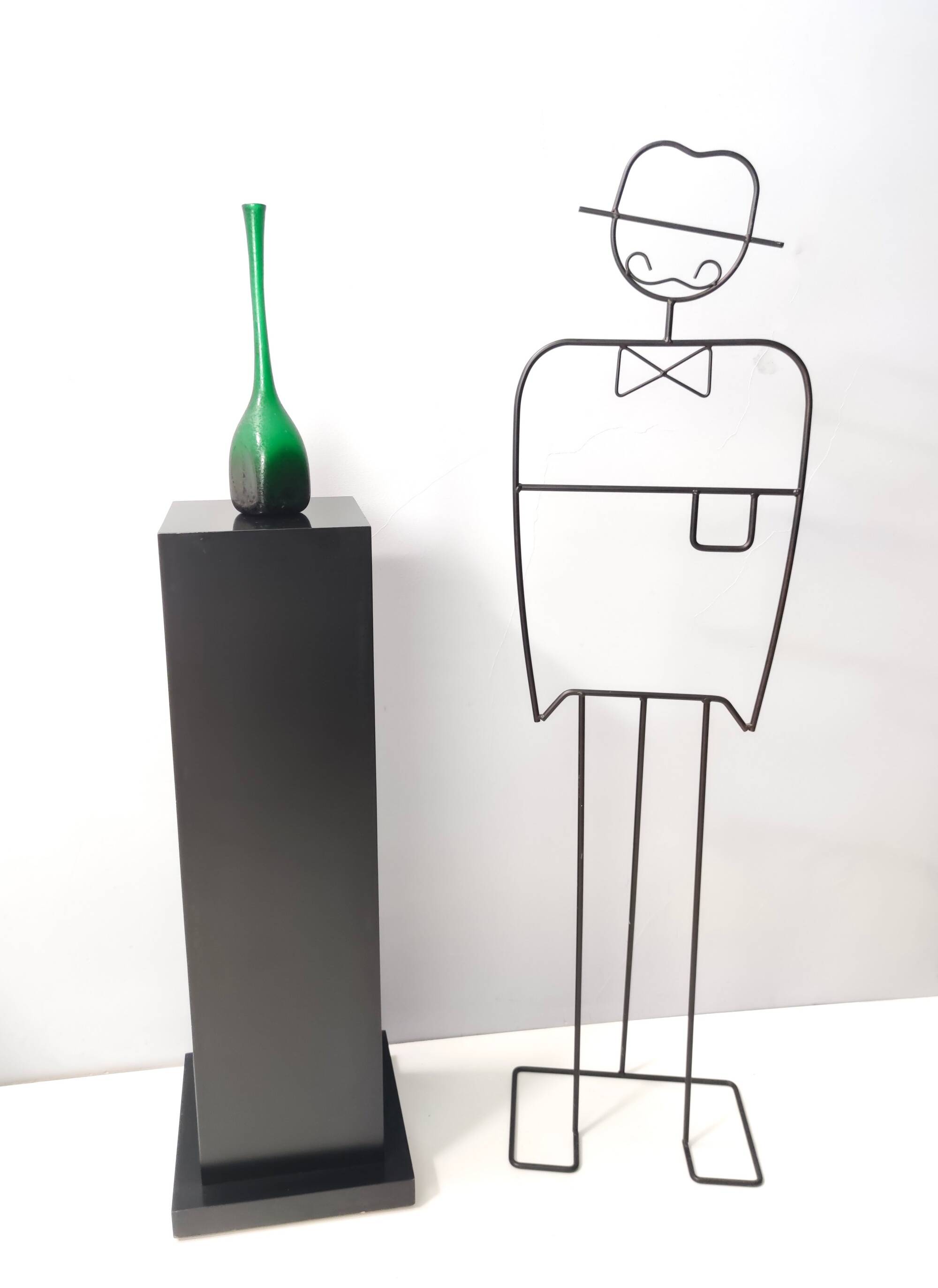 Emerald Green Corroso Murano Glass Vase by Seguso, Italy