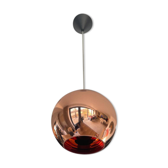 Copper Tom Dixon pendant lights individually