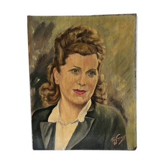 Oil portrait of a woman, 50/60's