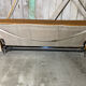 Vintage 60s 70s Brown Faux Leather Sofa Bed with Armrests #D4