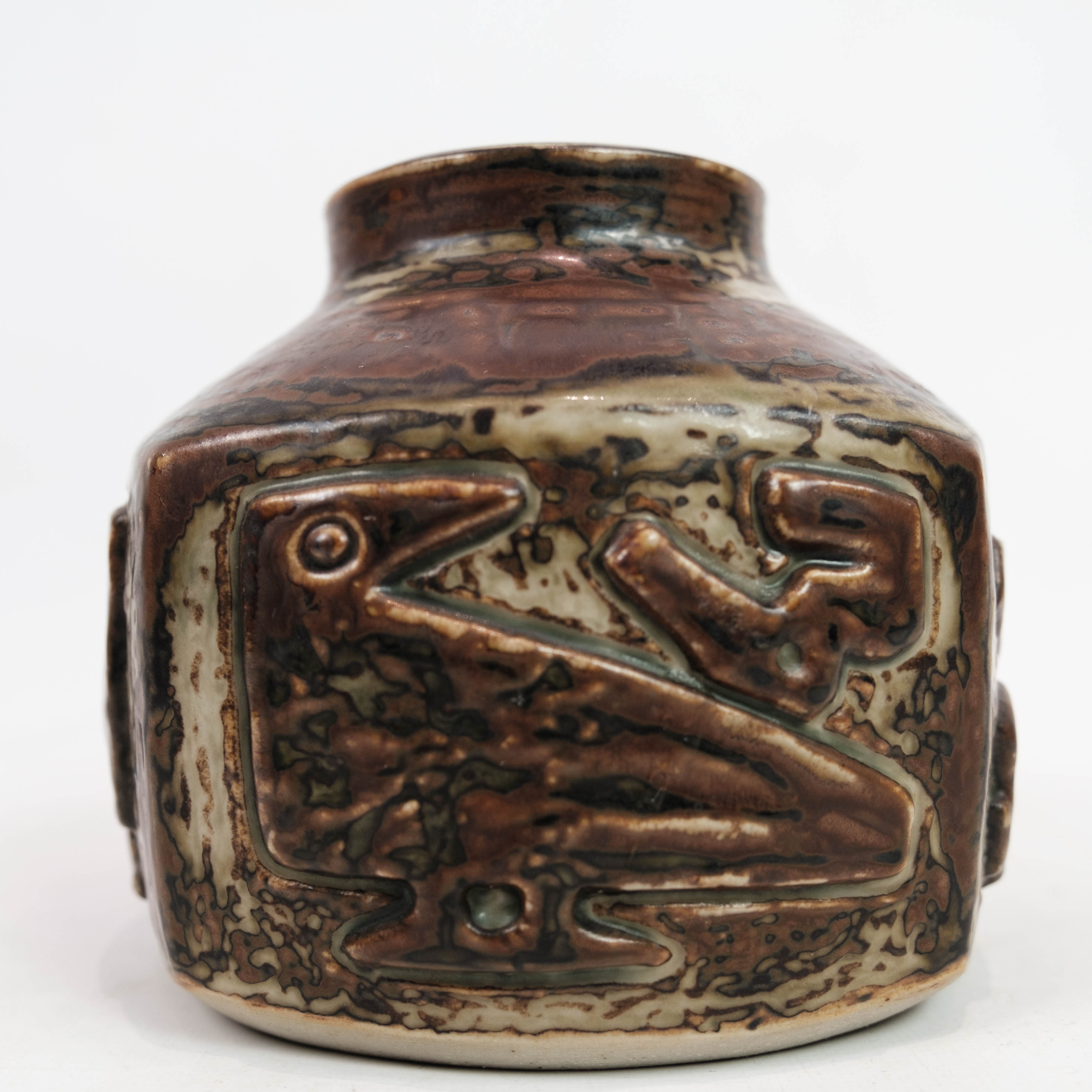 Stoneware vase in brown colours, no.: 21925, by Royal Copenhagen