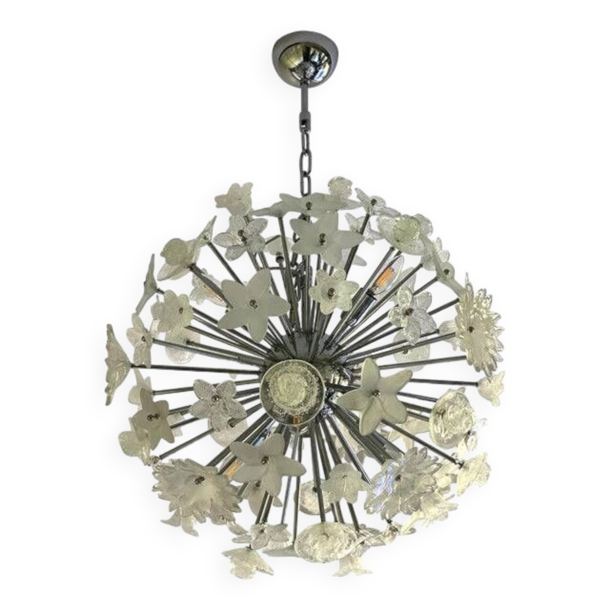 Contemporary "Bouquet" Flowers Murano Glass Sputnik Chandelier