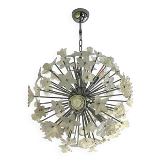 Contemporary "Bouquet" Flowers Murano Glass Sputnik Chandelier
