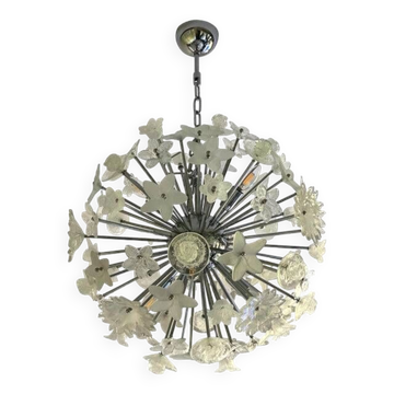 Lustre contemporain Sputnik en verre de Murano à fleurs « Bouquet »