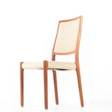 Set of four vintage chairs by Niels Otto Moller,  mid-century Denmark, teak, wool fabric, new upholstery on request