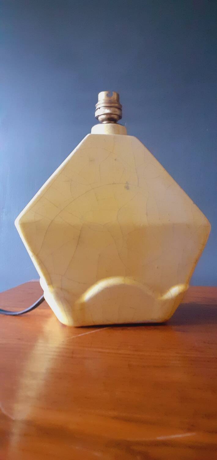 Vintage 50s cracked ceramic lamp