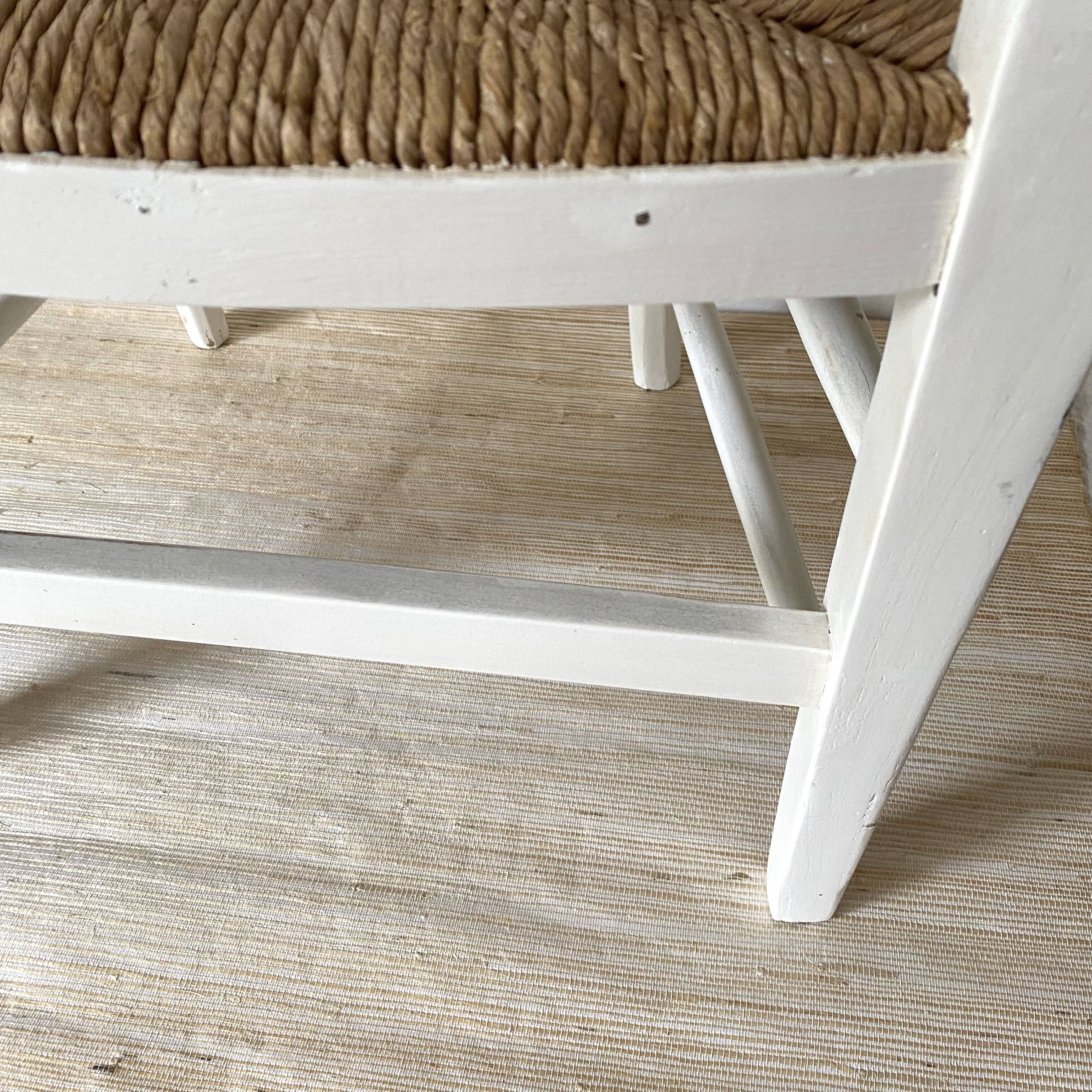 Fauteuil en bois et paille , esprit campagne