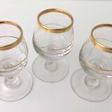 Set of 10 vintage alcohol glasses