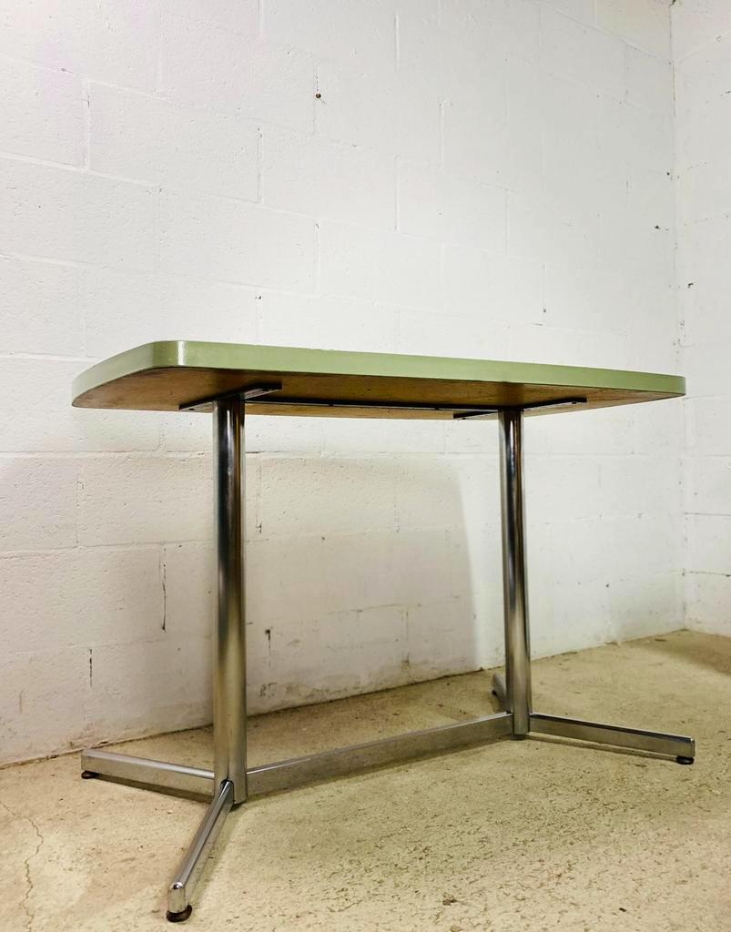 Vintage formica table with mint green top