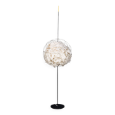 Lampadaire vintage en métal et papier allemande des années 20 par ingo maurer c.1990