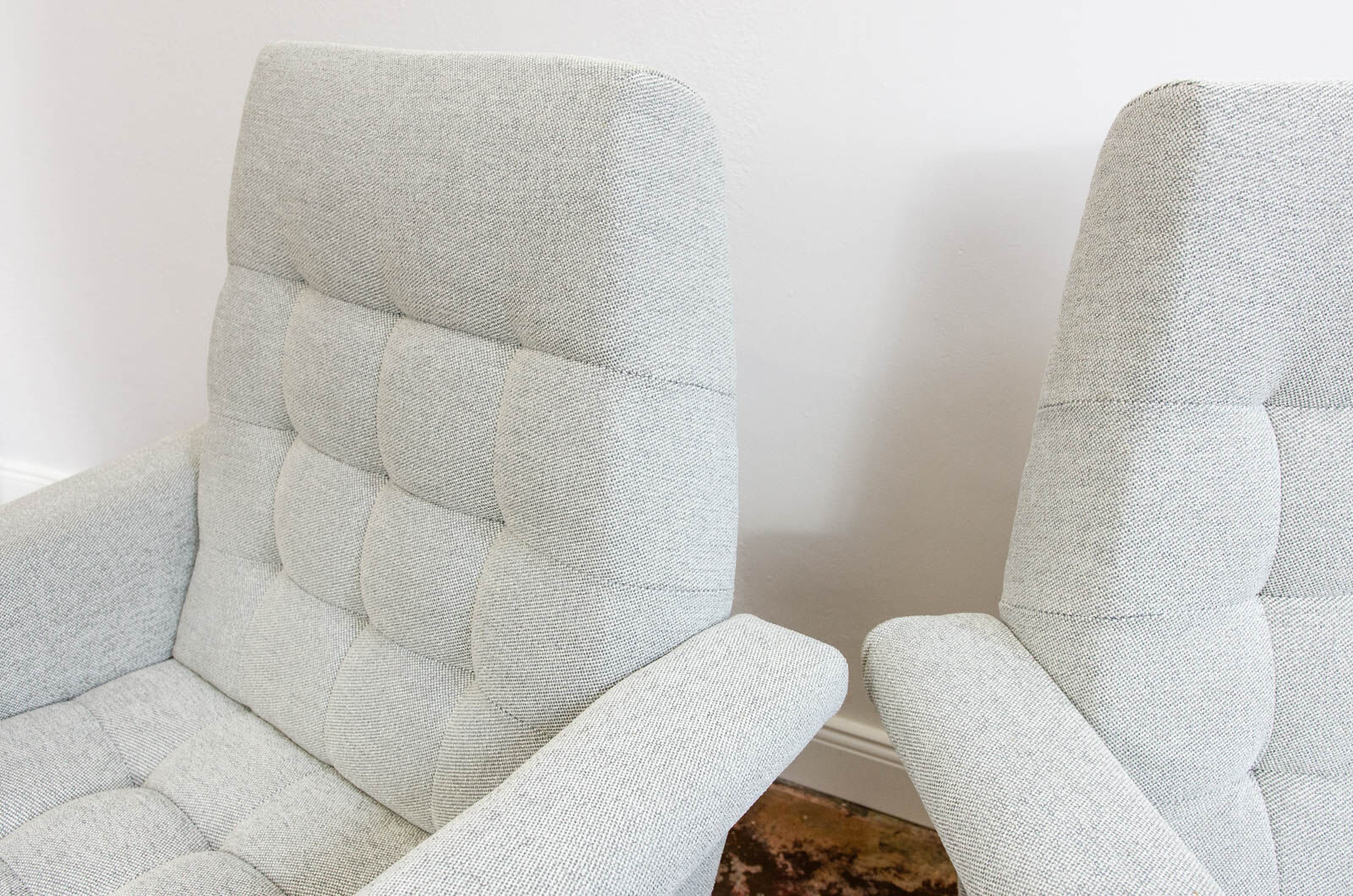 Pair of swivel armchairs 1970's Czechoslovakia
