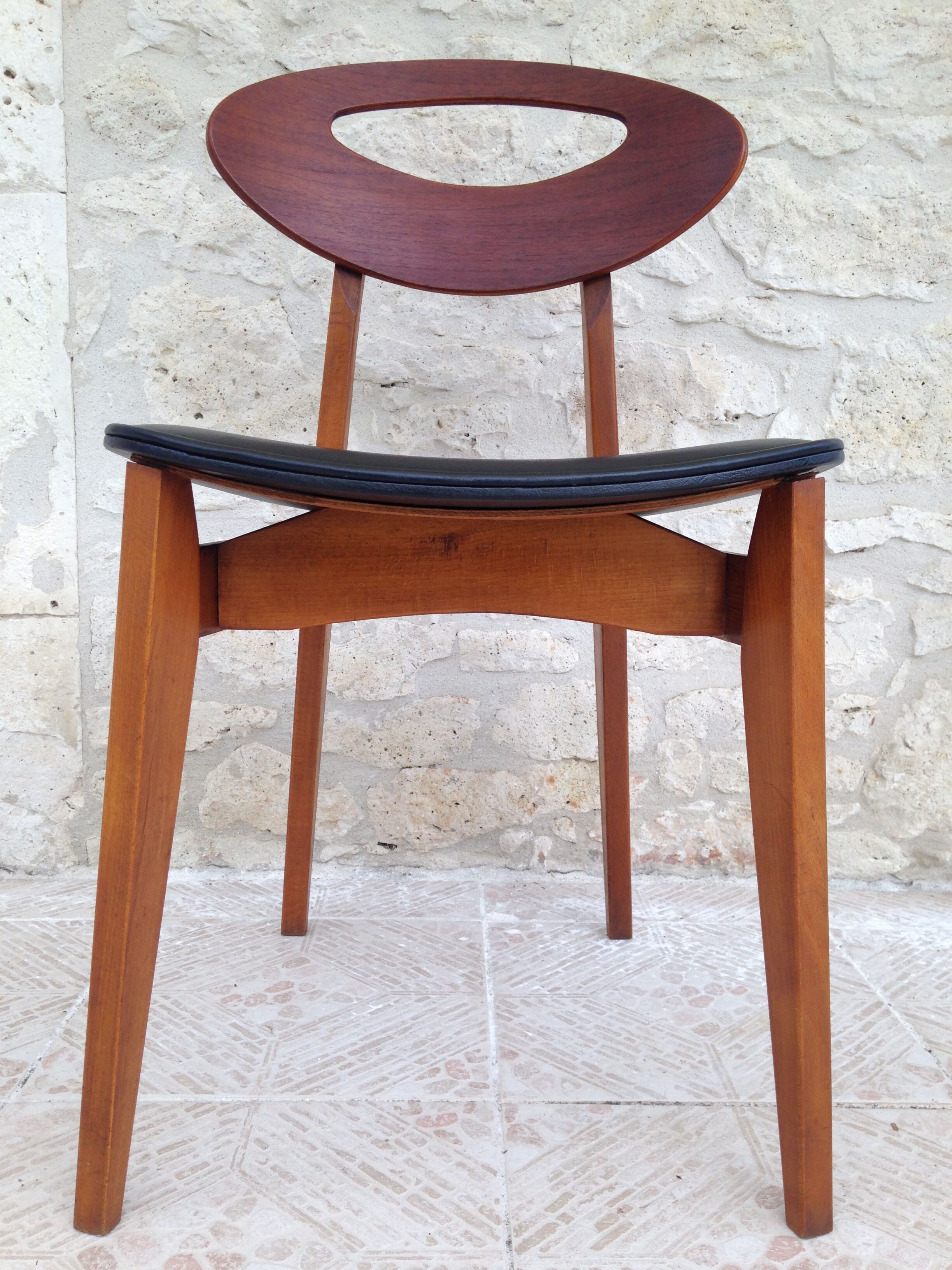Set of 4 vintage chairs by Roger Landault for the Sentou House