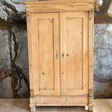 Armoire lingère bois brut
