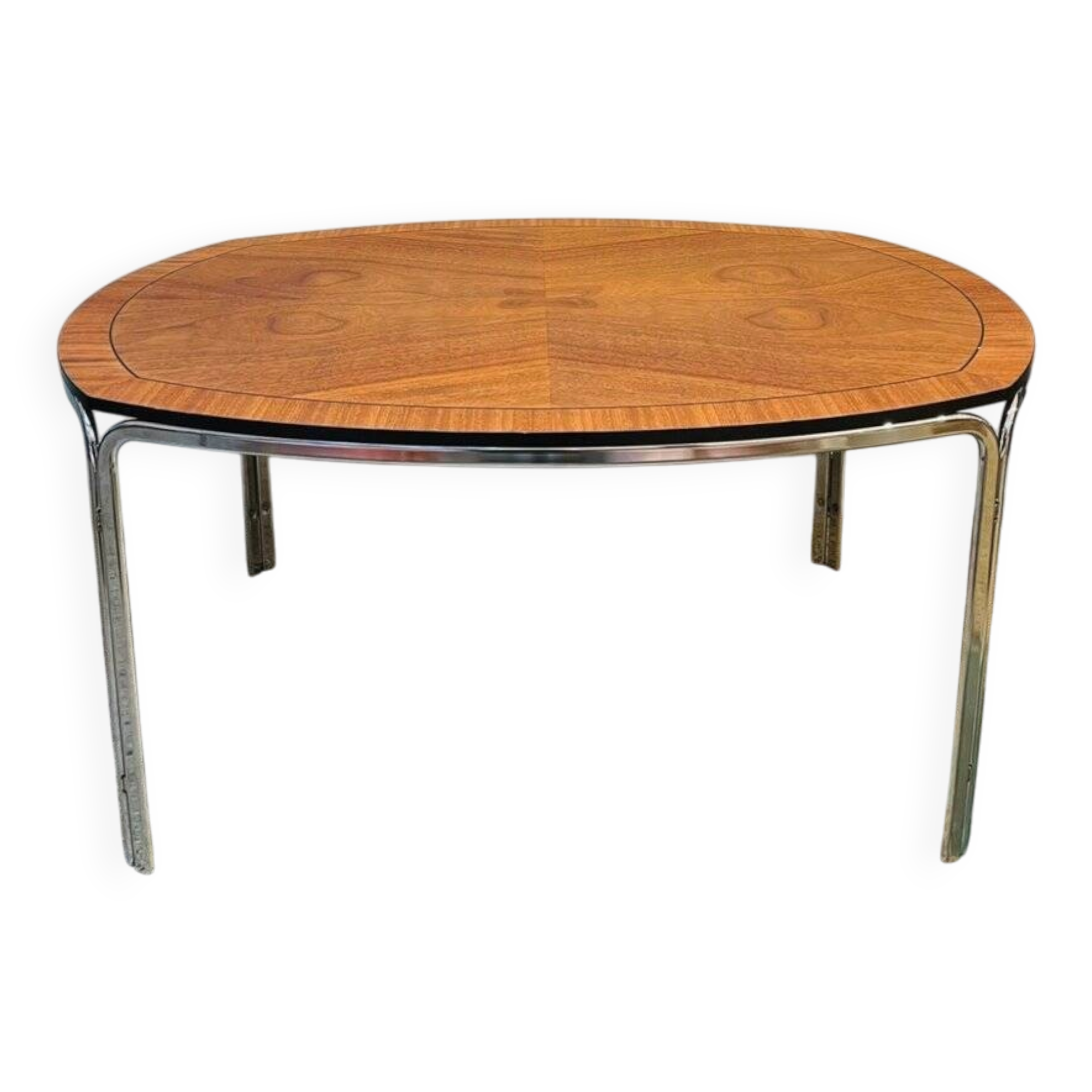 Mid-century dining table with chrome frame by Odenwald, 1960s