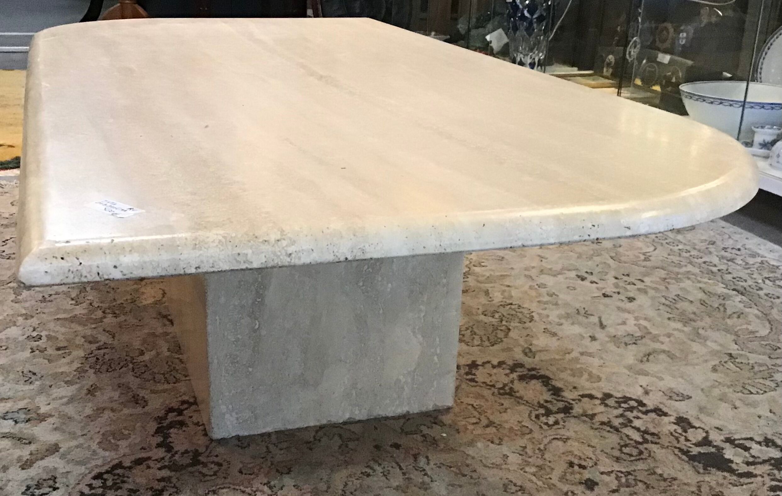 Travertine lounge table
