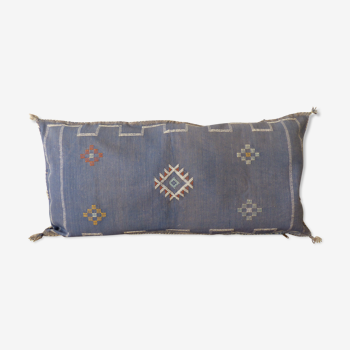 Berber cushion blue cactus silk