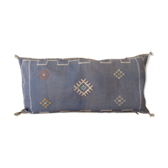 Berber cushion blue cactus silk
