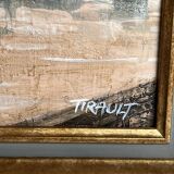 Tirault, oil on canvas view of angers signed 20th century