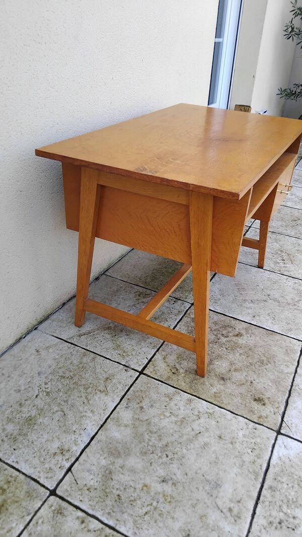 Bureau et chaise scandinave vintage pieds compas
