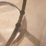 Glass and metal table
