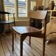 Takt Cross Chair in oiled oak with cognac leather seat