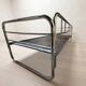 Vintage chrome tubular steel daybed frame, mid-20th century, Czechoslovakia, 190 × 86 × 67 cm