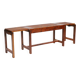Extendable vintage teak slat bench