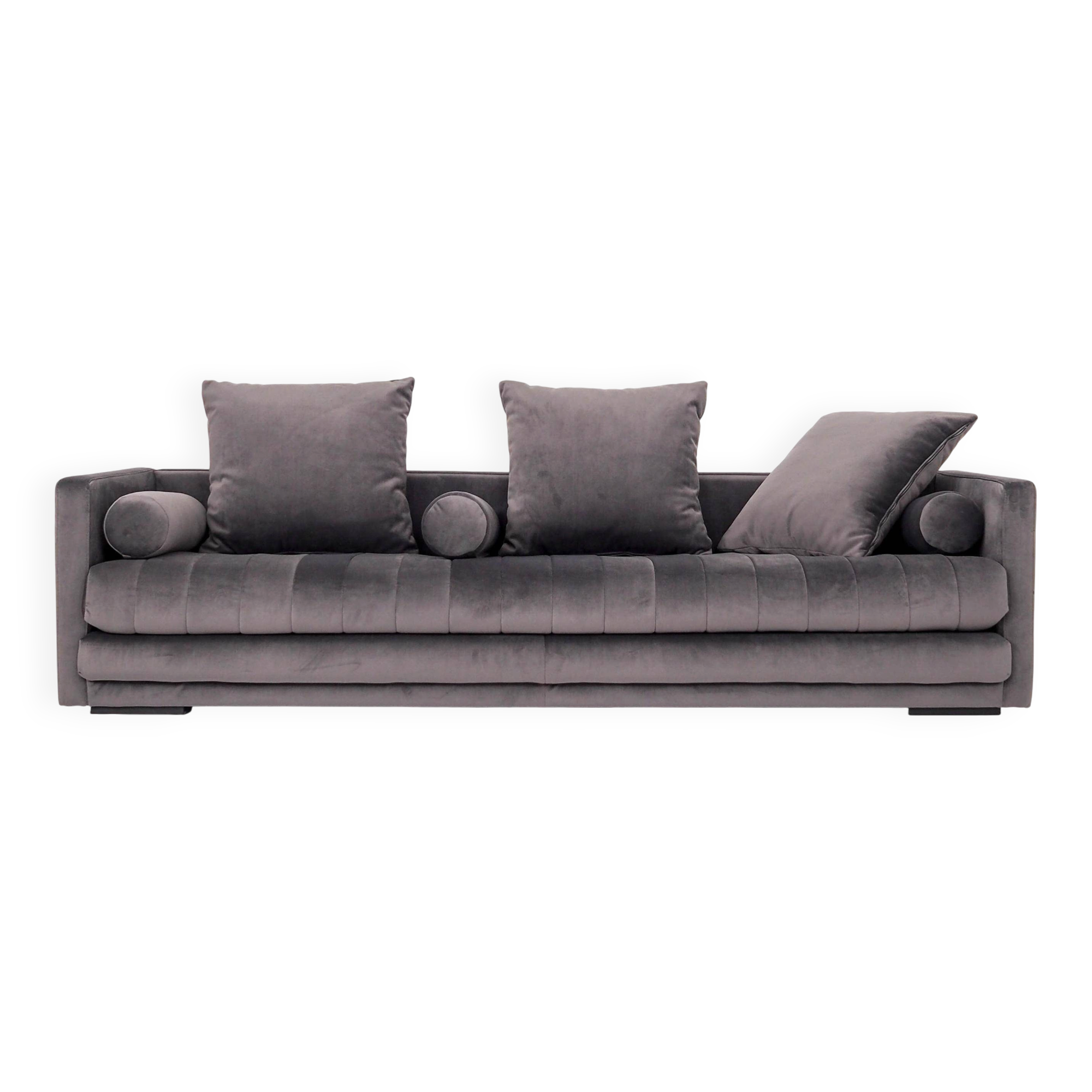 Sofa KOPENHAGA grey velour, Scandinavian design