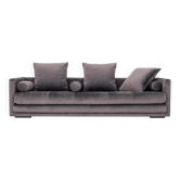 Sofa KOPENHAGA grey velour, Scandinavian design