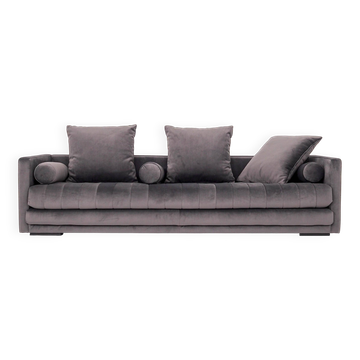 Sofa KOPENHAGA grey velour, Scandinavian design