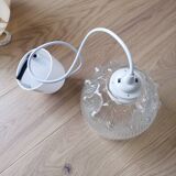 Vintage molded glass pendant light