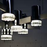 Pair of chandeliers from Sciolari 70 years chrome steel