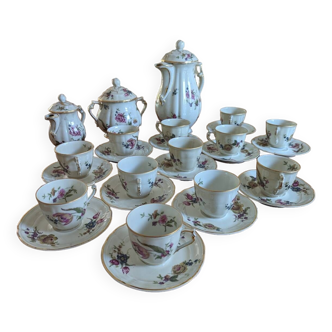 Service à thé en porcelaine de Limoges, maison Bernardaud 12 couverts