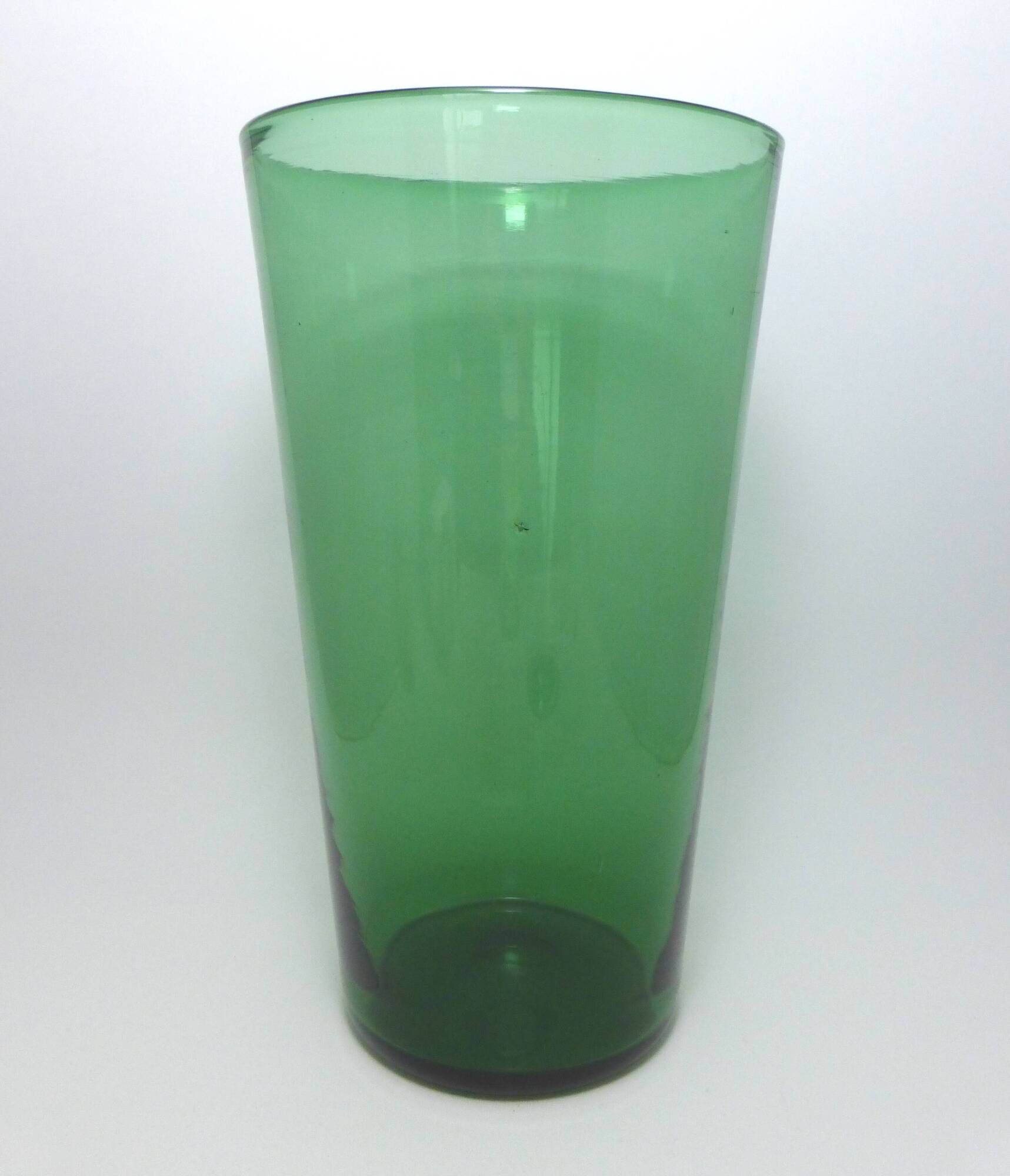 Vase de parquet en verre vert