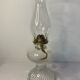 Old kerosene lamp Eagle USA glass brass XXth
