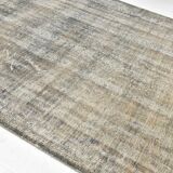 Gray vintage turkish carpet, Distressed vintage large carpet gray