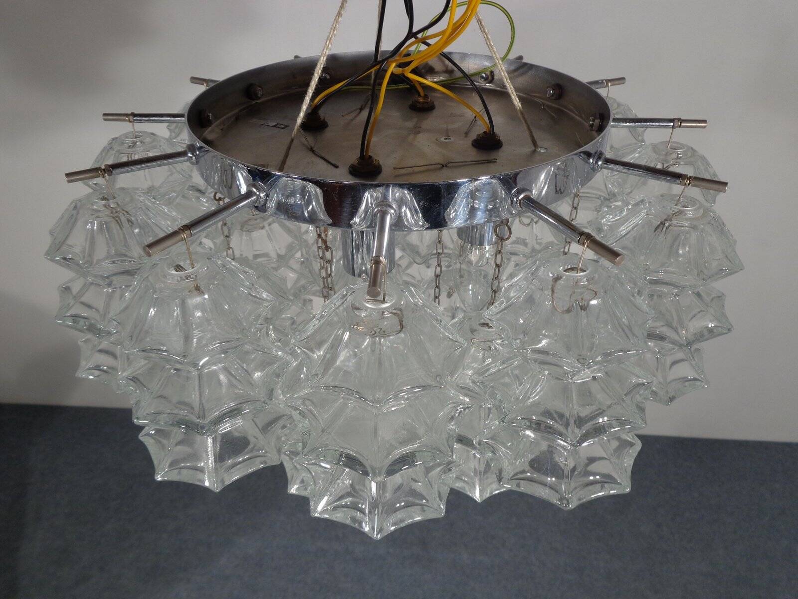 Glass ceiling light by J. T. Kalmar for Kalmar, 1960s