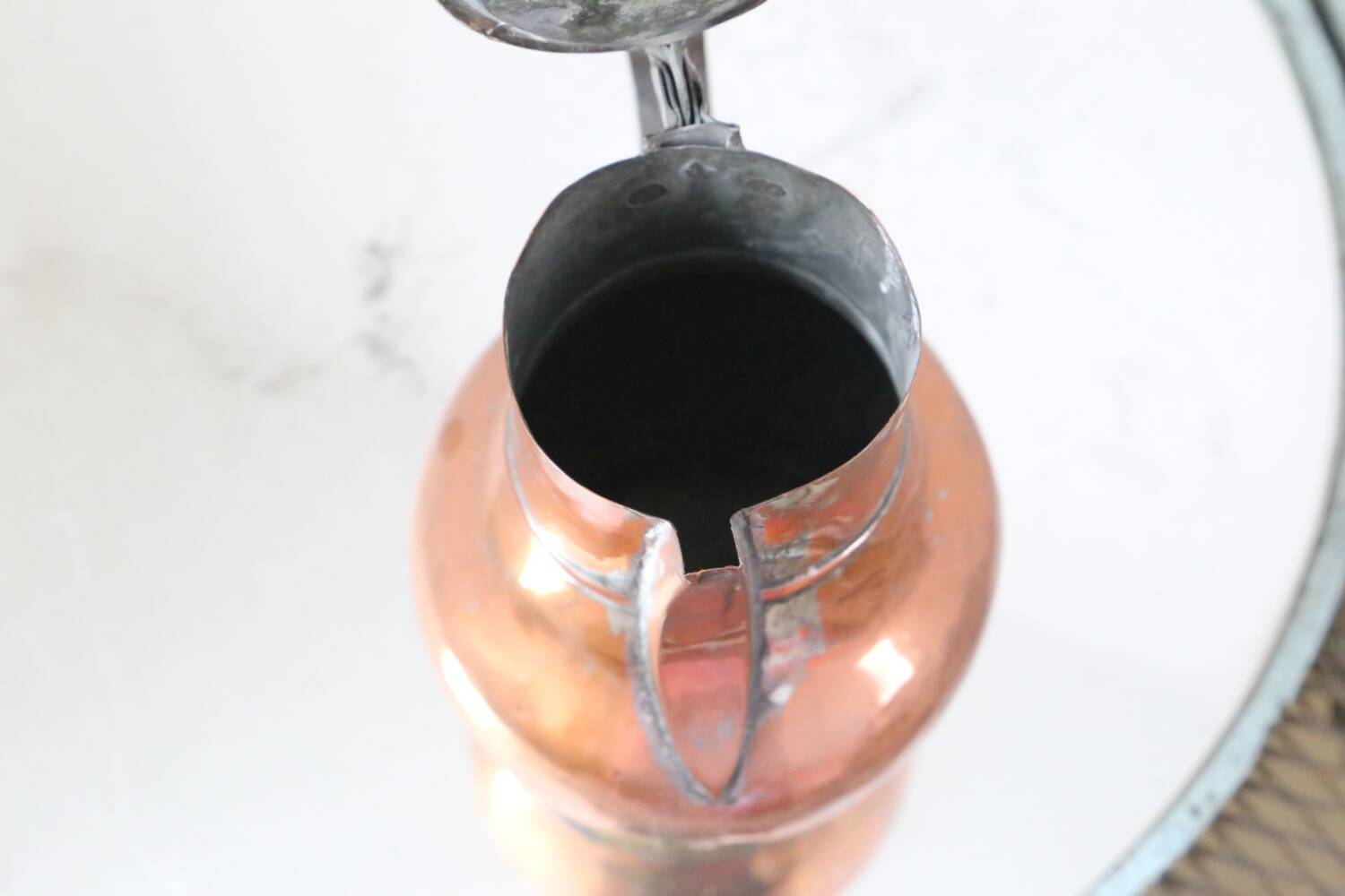 Antique coquemar, pitcher, antique copper, 19th century