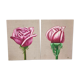 Pair of floral canvas