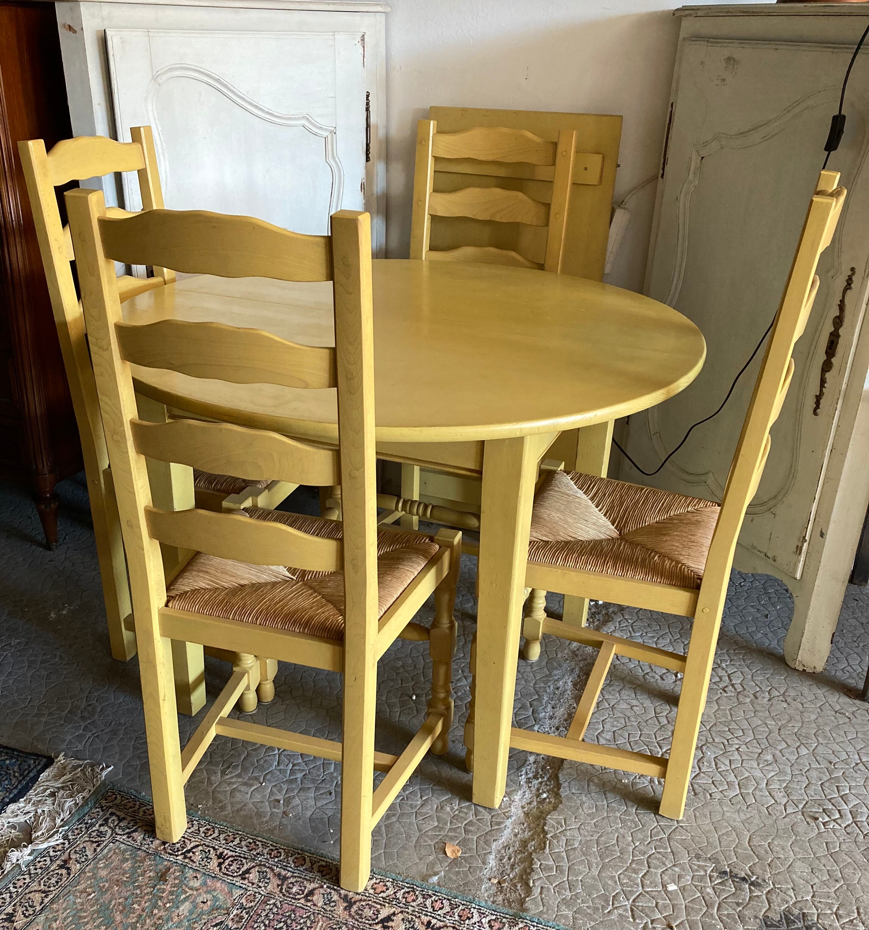 Dining table and chairs