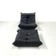 Togo chair and pouffe-black leather attributed to Ducaroy for Ligne Roset.