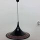 Vintage plastic meblo guzzini black trumpet hanging lamp , 1980’s