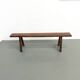 Restored solid walnut bench — 1950s