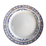 Round flat model ø 34cm - collection colbert - faïencerie creil & montereau.