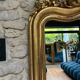 Antique Louis-Philippe mirror, 171/123cm, with beaded pediments and gold leaf